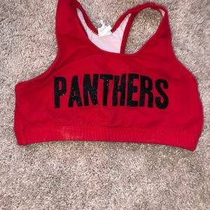 Panthers sports bra.